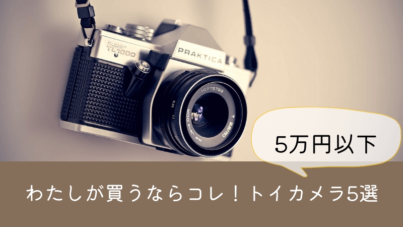 5万円以内で購入できるトイカメラ５選【2021年】